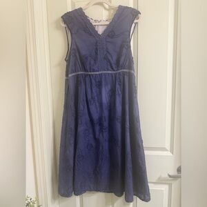 Chic Purple Homemade Sleeveless Dress